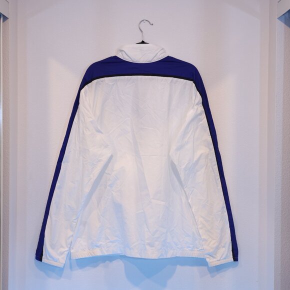 VINTAGE Nike Men's Y2K Windbreaker Fanny Pack White Blue Jacket Size Extra Large - Picture 2 of 7